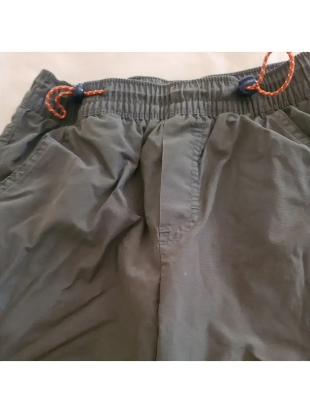 OshKosh Boys Lined Cargo Pants Khaki 6 Water-Resistant Boot Zipper